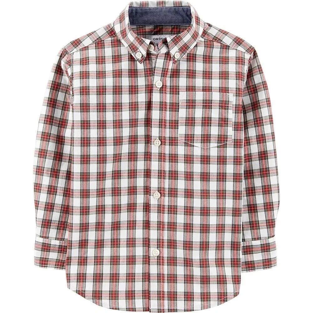 NWT Carter’s Toddler Boy3T Plaid Button down shirt